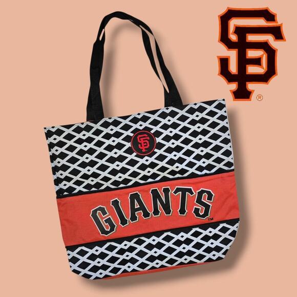 San Francisco Giants Black & Orange Reusable Tote Bag MLB Baseball Fan Gift - Picture 5 of 6